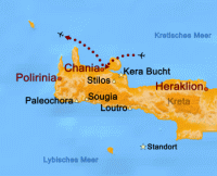 Karte zur Kreta Reise 