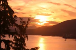Sonnenuntergang - Burrard Inlet, Vancouver
